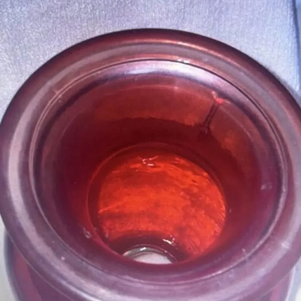 Large Ruby Red Glass Urn Vase